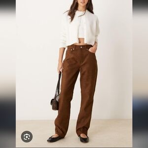New ASOS High Rise Brown Jeans for Women.